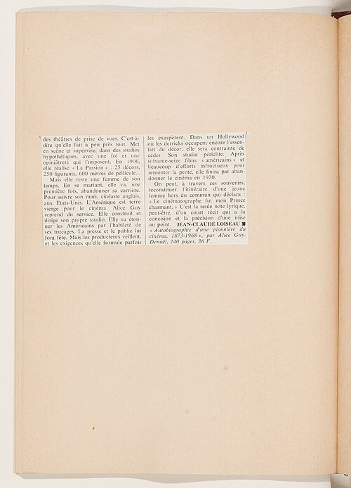 Alice Guy, data nieznana
